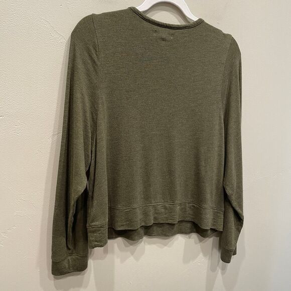 Madewell Highpoint Dolman-Sleeve Tee Heather Elm Green - Size: XL - Picture 5 of 7